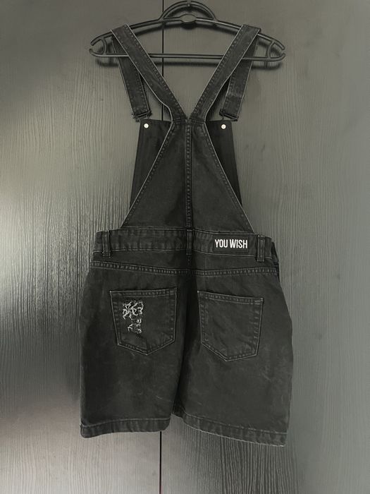 Czarna sukienka spódnica ogrodniczki na szelkach, Mohito, rozmiar S/36