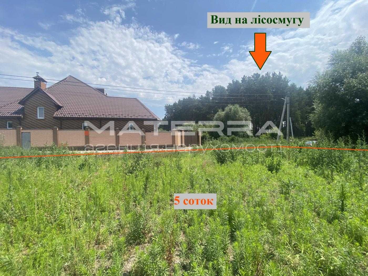 Юрівка-Віта-Поштова продаж ділянки 5 соток фасад 33м