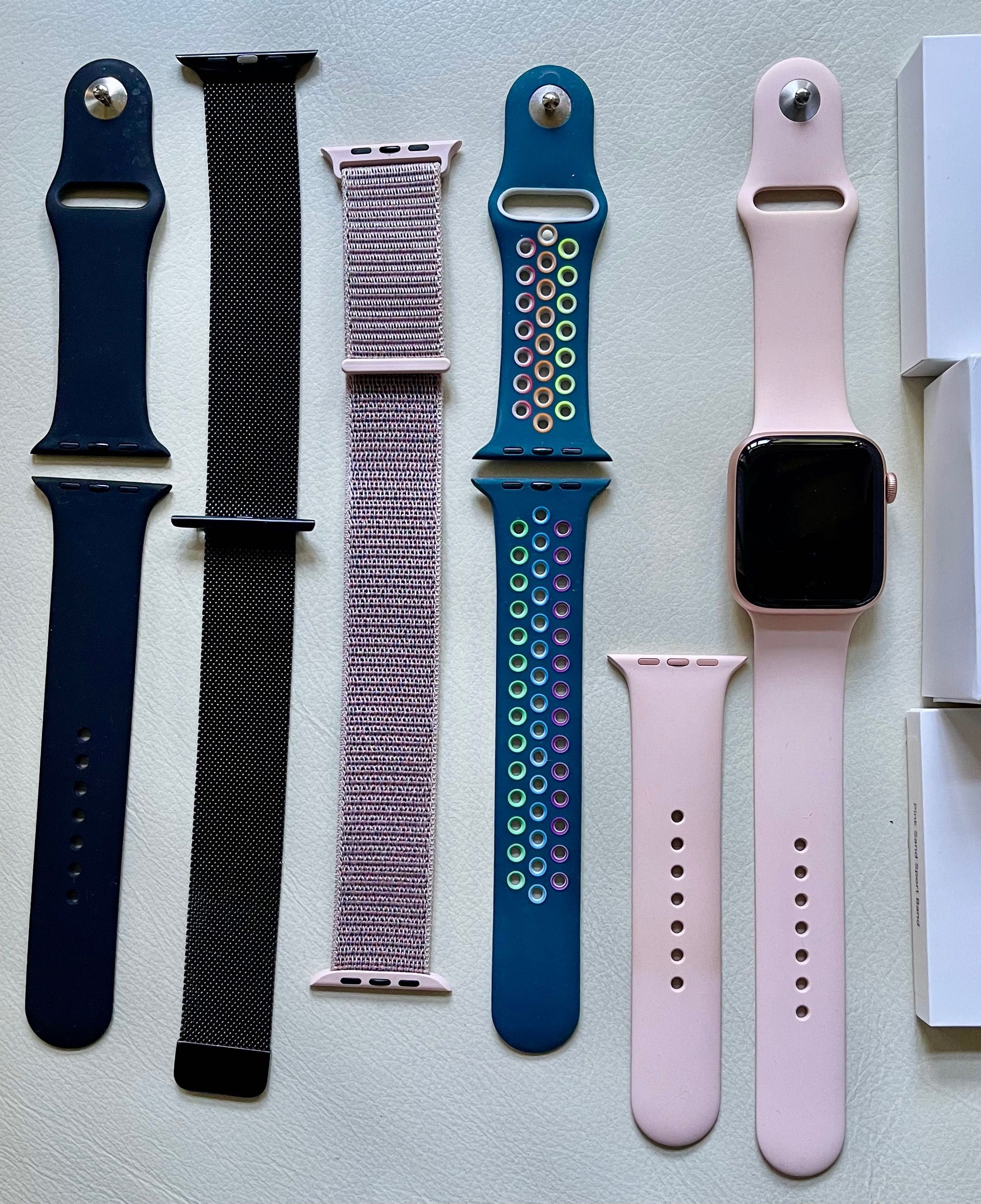 Apple Watch Series 6 44mm Gold Alu Pink Sand Sp Band GPS + браслети