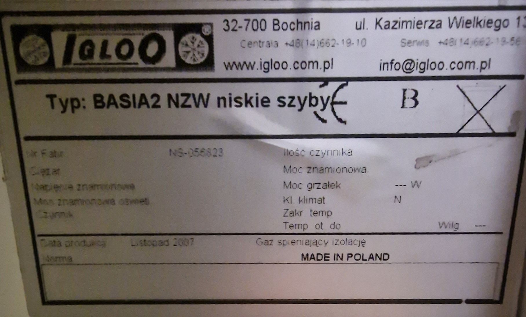 Lada chłodnicza Igloo