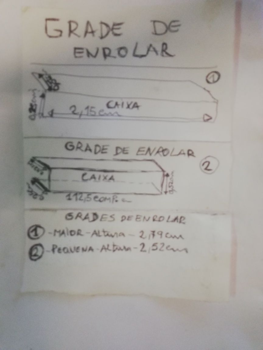 Grades de rolo são duas