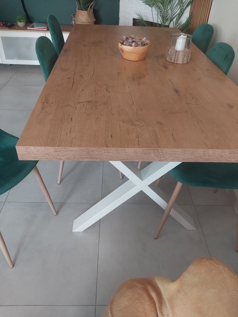 stół 180cm x 90cm dwie wkładki dodatkowe