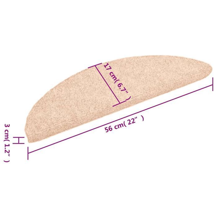 vidaXL Samoprzylepne nakładki na schody, 15 szt., 56x17x3 cm, kremowe