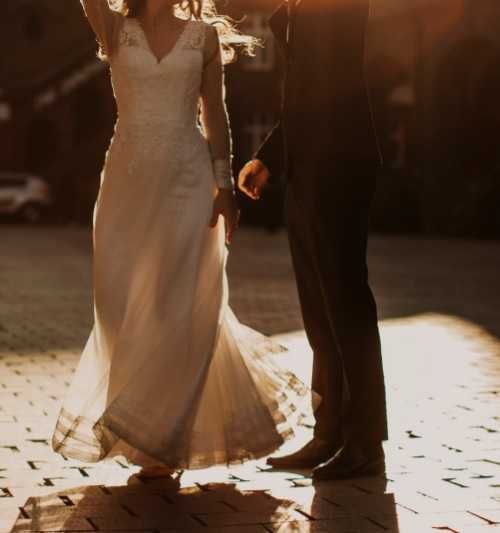 Sukienka ślubna Lilian West S ivory ślub J Alexander S/M boho 36 38