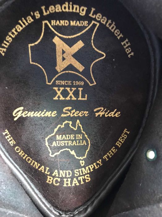 Настоящая австралийская кожаная шляпа от B C hats, размер XXL