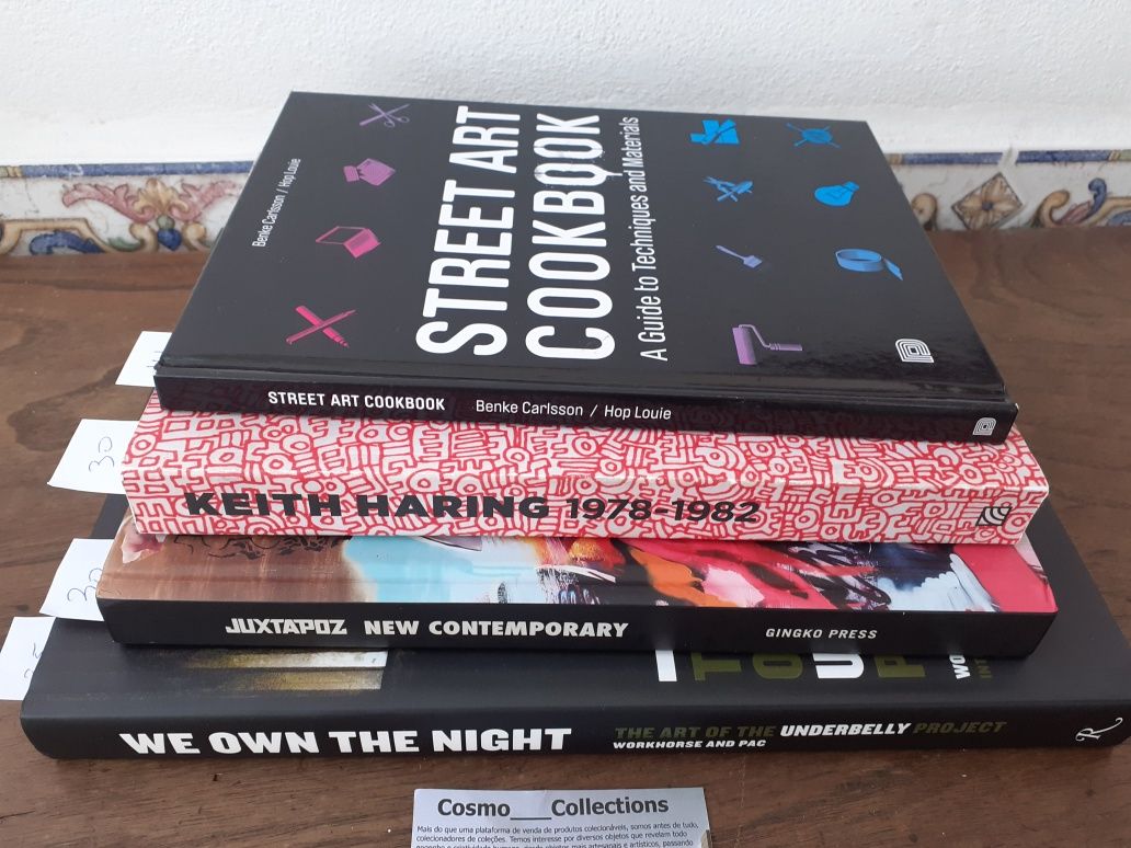 Livros Street Art cook book  Keith Haring, Juxtapoz, we own the night