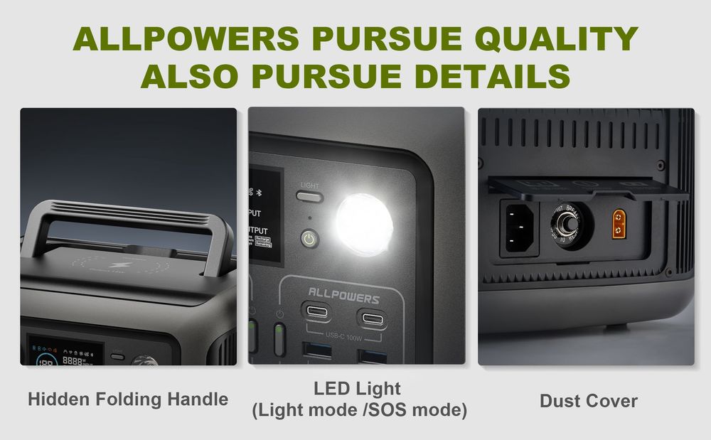 Allpowers R600 Портативная Зарядная Станция 600Вт / Электростанция