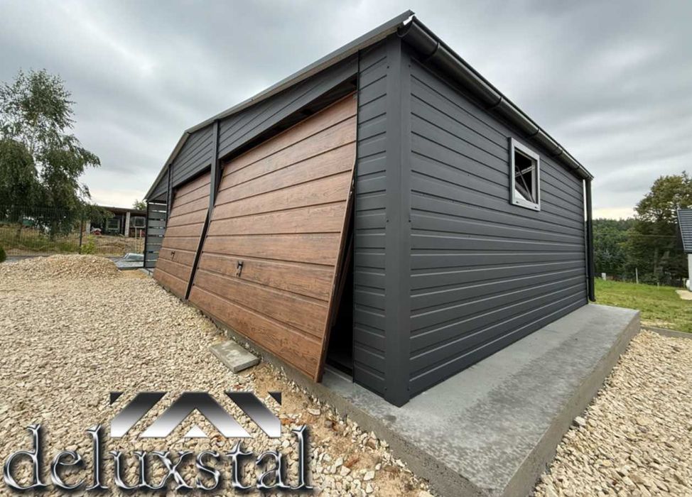 Garaze blaszane garaz 9,5x6 Poziom Wiatka