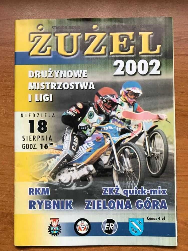 Program żużlowy DMP I RKM Rybnik - Zielona Góra  [Rybnik, 2002r.]