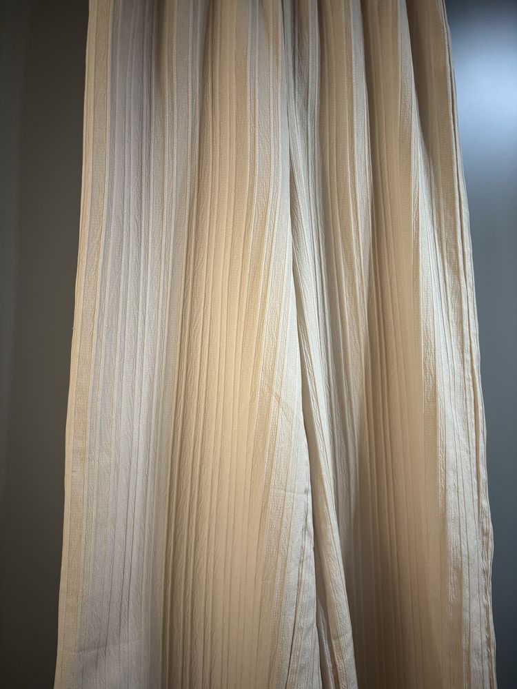Szerokie zwiewne spodnie na lato wide leg tall roz S/