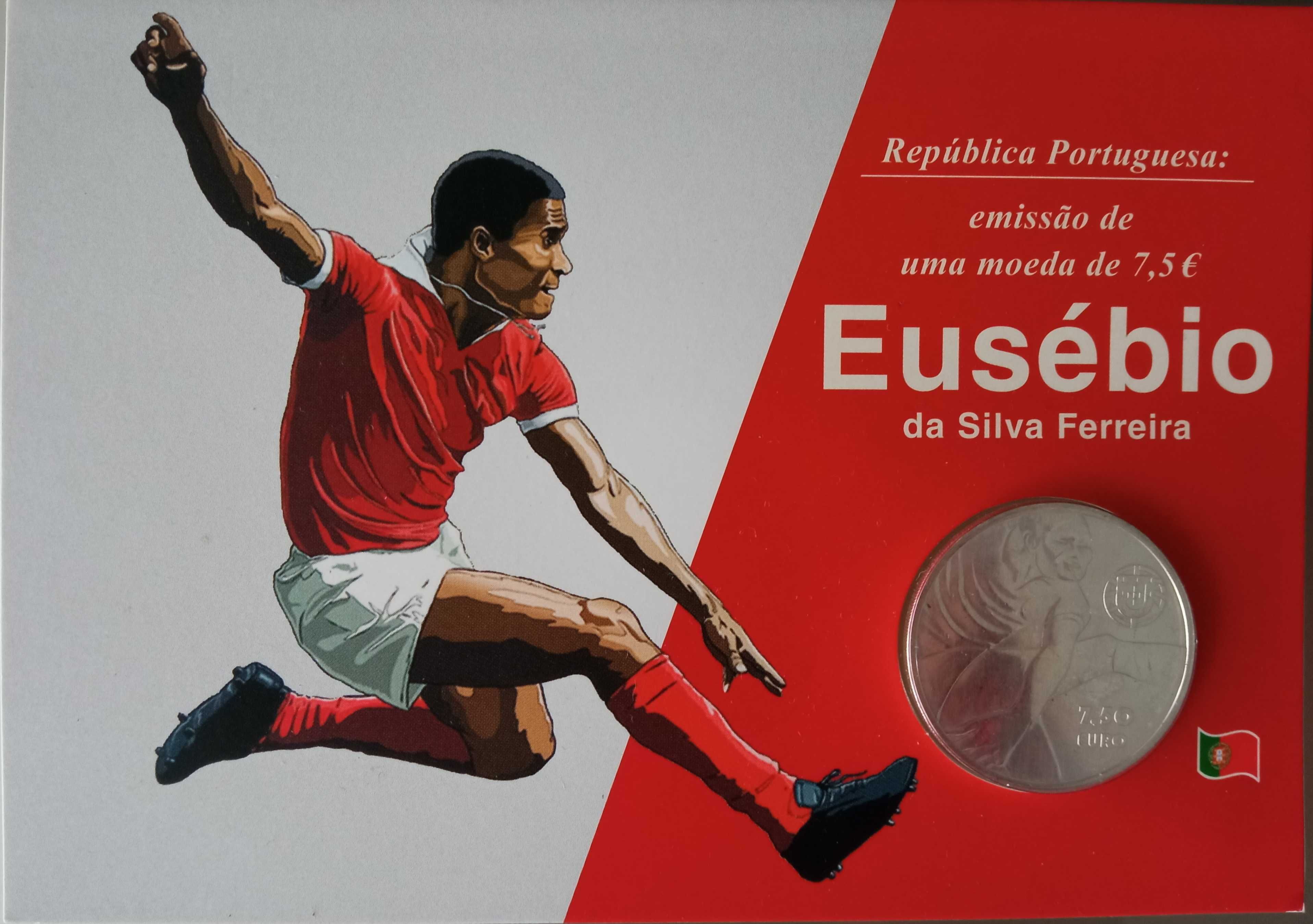 Eusébio moeda 7,50€ em prata
