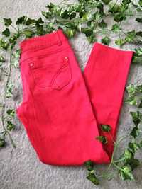 Spodnie jeans czerwone rurki L