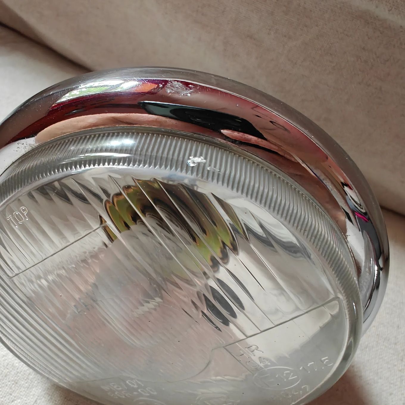 Lampa reflektor przedni chrom Harley Davidson chopper Niox W 105-3S