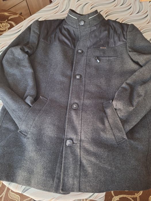 Kurtka zimowa męska z domieszką wełny