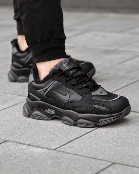 Чоловічі Зимові Шкіряні Кросівки Nike Premium Fur
