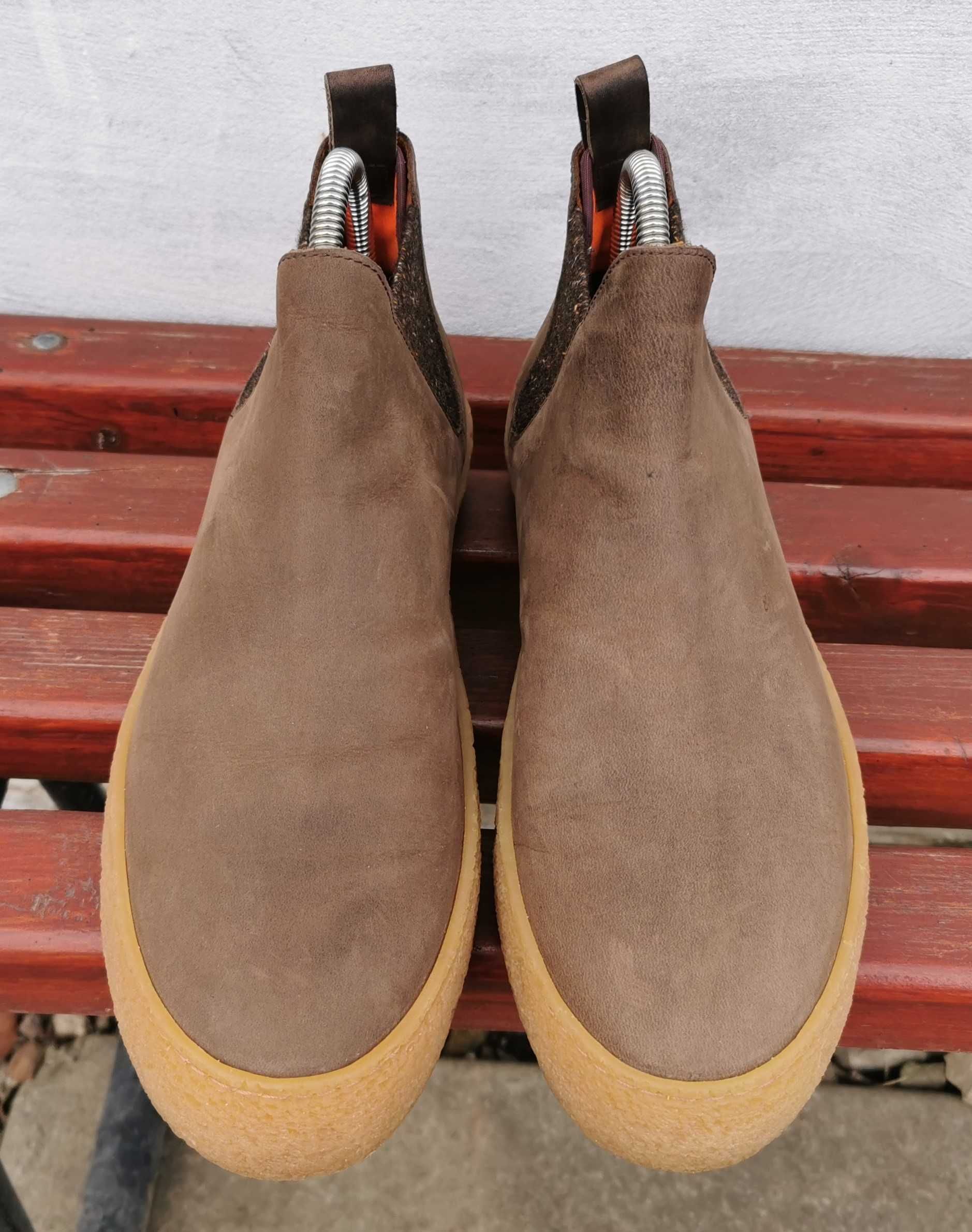 Кожаные челси ботинки кроссовки LEVIUS 41 р. 26,5 см Оригинал Италия