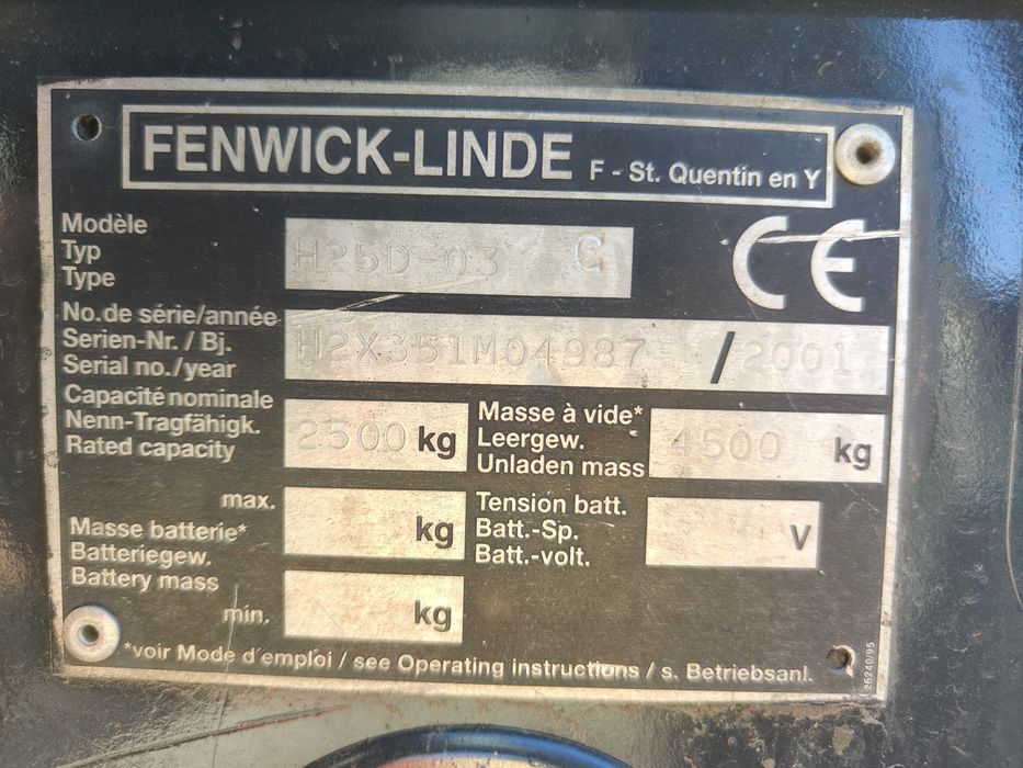 LINDE H25D triplex , pół kabina diesel sprawny gotowy do pracy