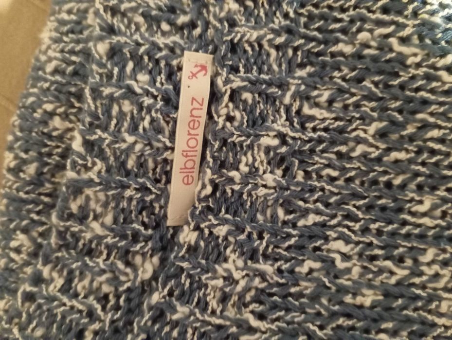 Nowa, włoska sukienka z bawełnianej dzianiny - r. 40