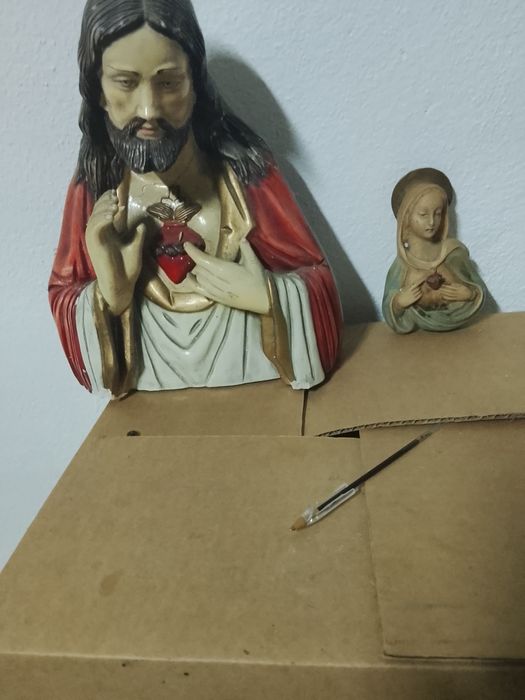 2 peças de arte religiosa