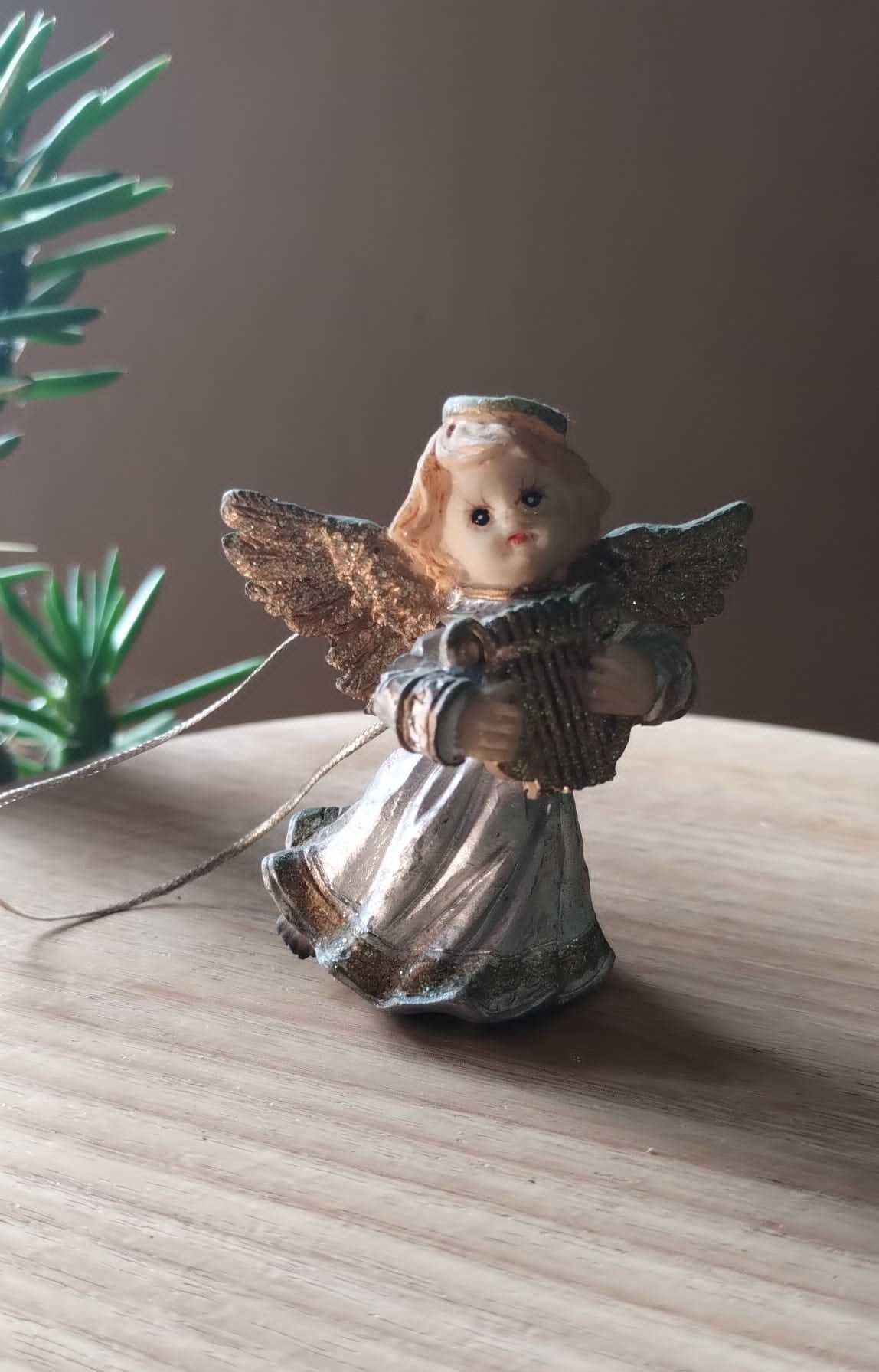 figurka, aniołek z harfą