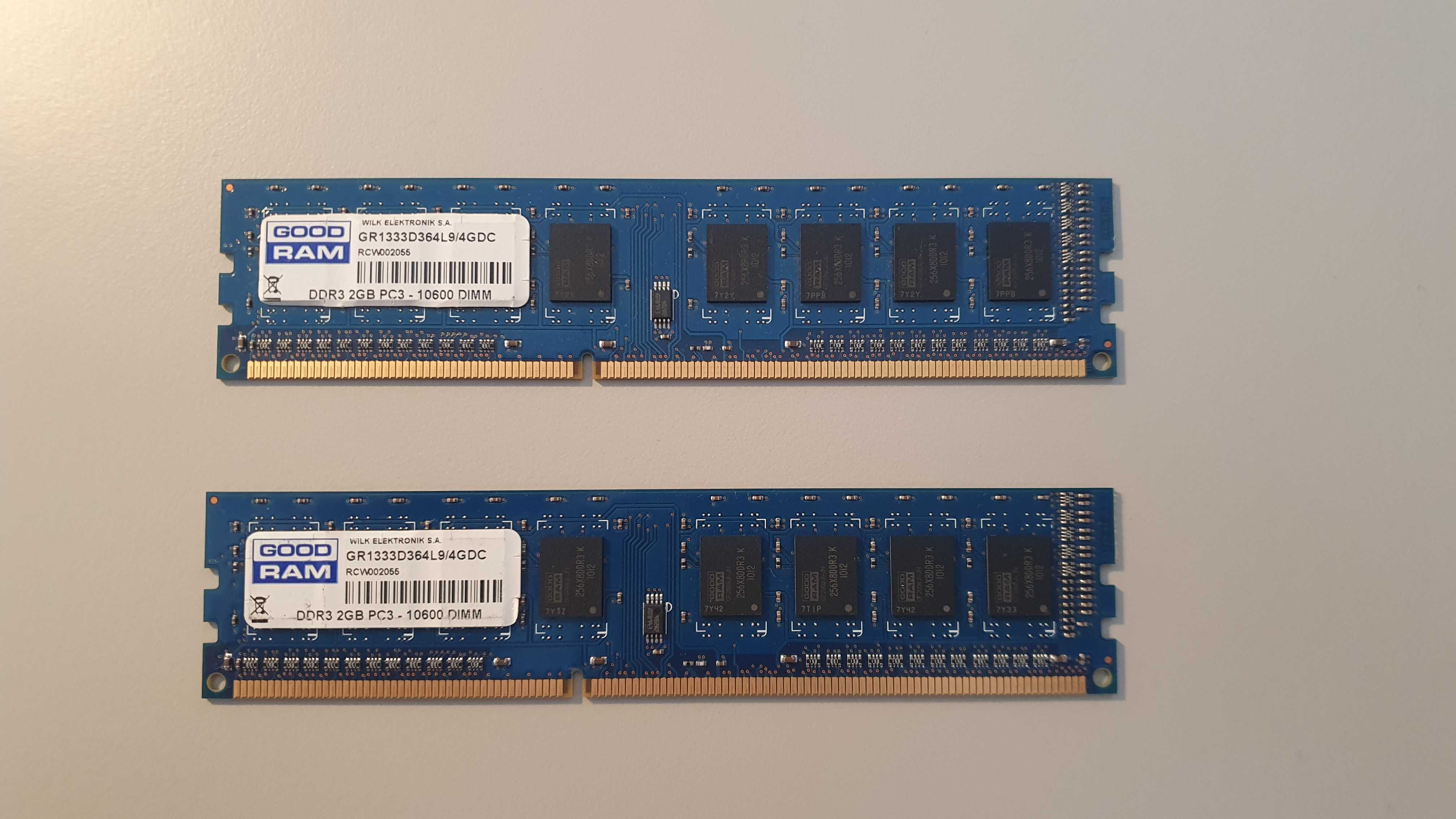 GoodRAM DDR3 2GB PC3 - 10600 DIMM x 2 szt.