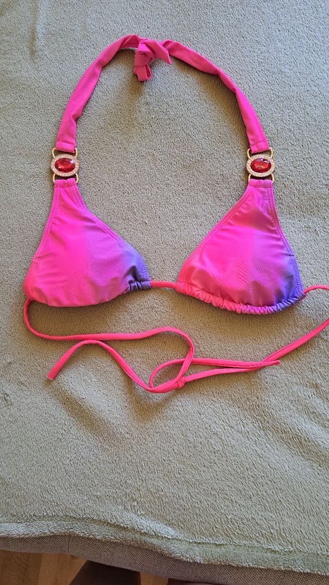 Bikini strój kąpielowy różowy fiolet neon