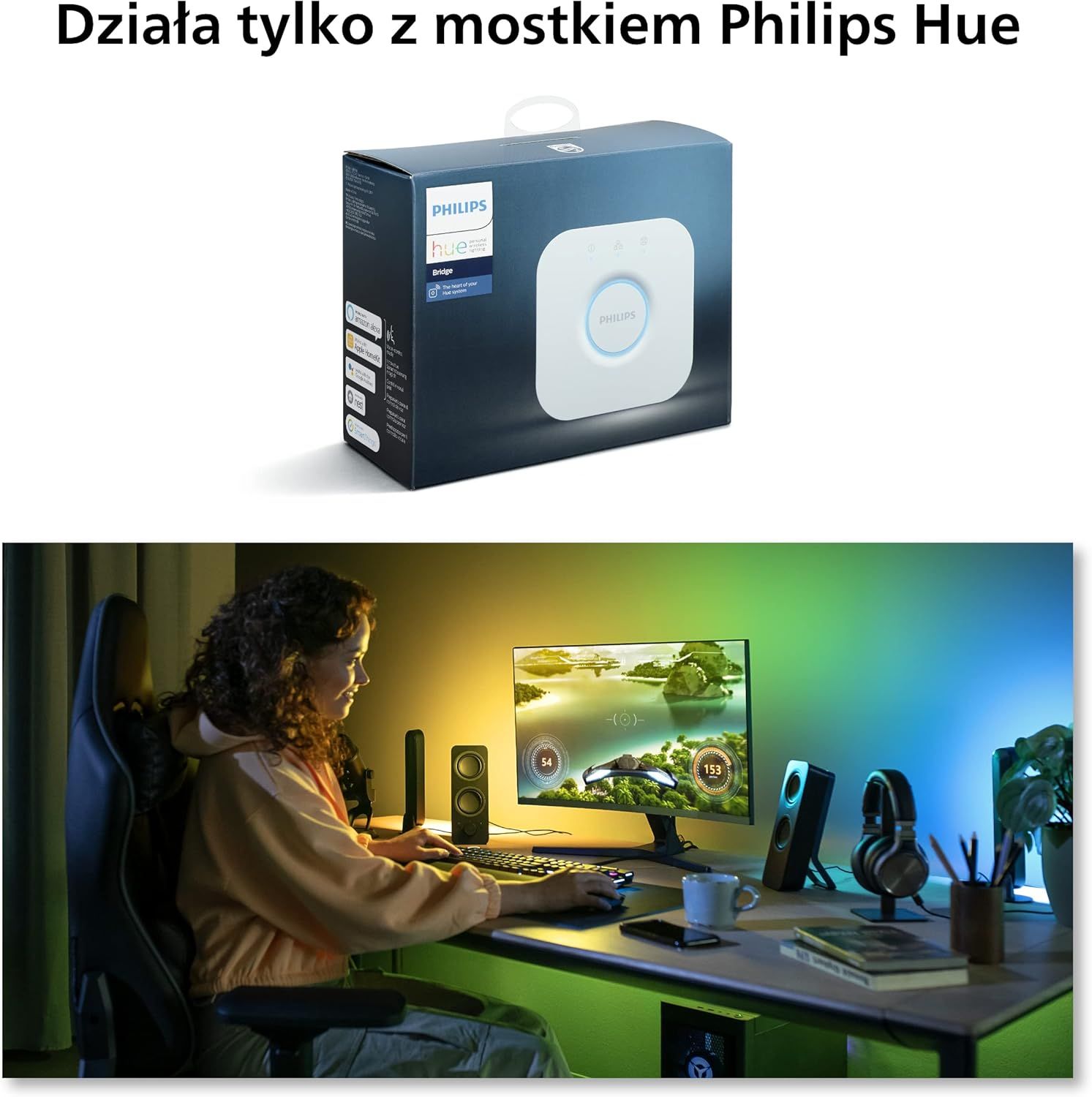 Philips Hue Play Gradient Taśma Led do monitora 32