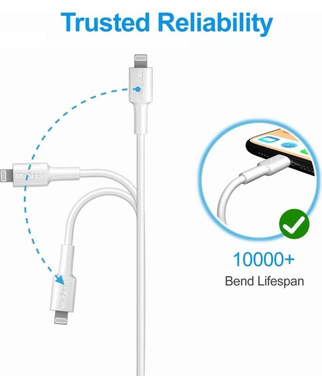 Kabel USB C do Lightning, MaGeek [Apple MFi Certified] [Pakiet 2 sztuk