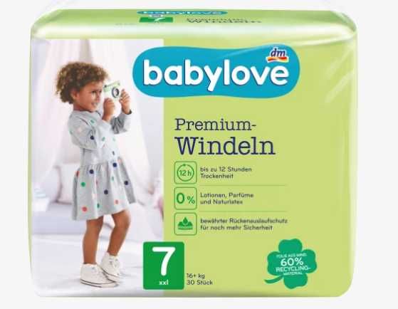 babylove Pieluszki Premium 7, 16 kg+, 30 szt. Niemcy