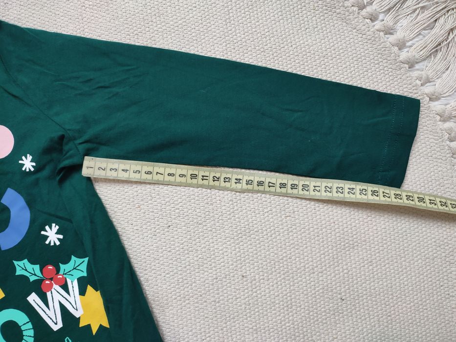 Nowa świąteczna bluzka z długim rękawem 98-104