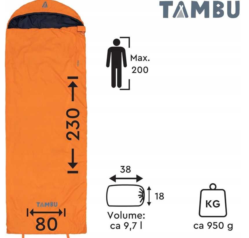 Śpiwór TAMBU HASA 80 x 230 cm NOWY!!!