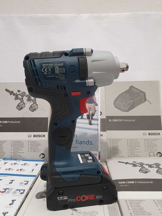 Zestaw BOSCH GDS 18v-450HC klucz udarowy +bateria 18v 4ah aku 800Nm
