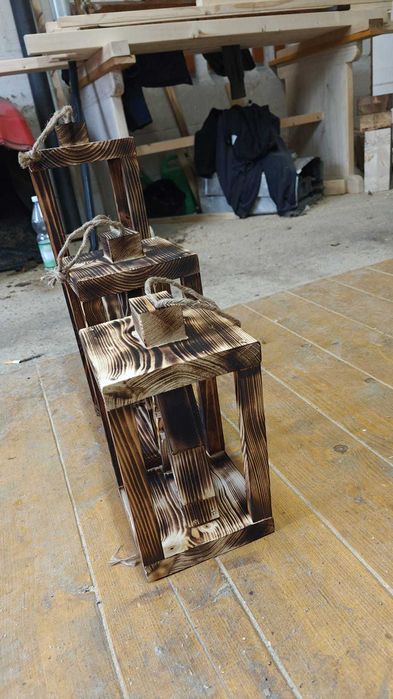 Latarnia drewniana dekoracja