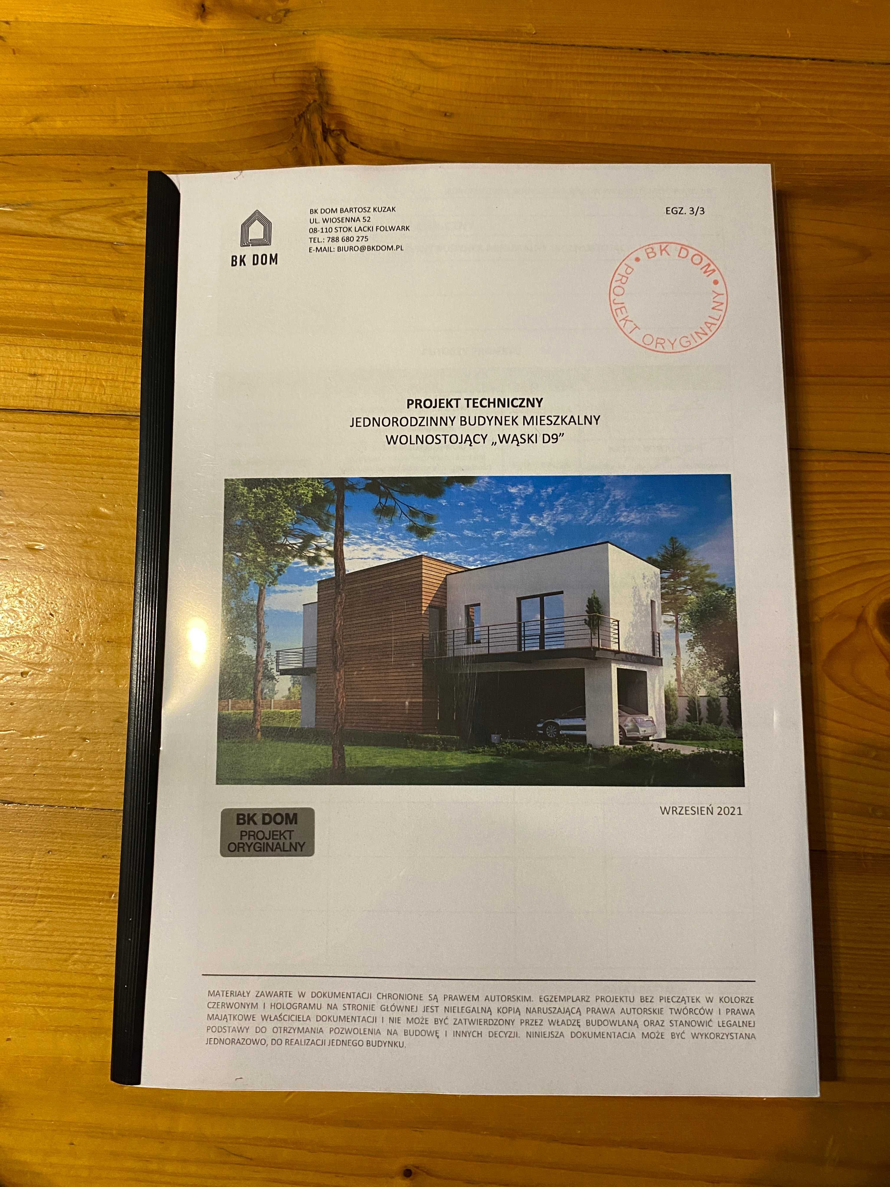 Projekt budowlany Wąski D9