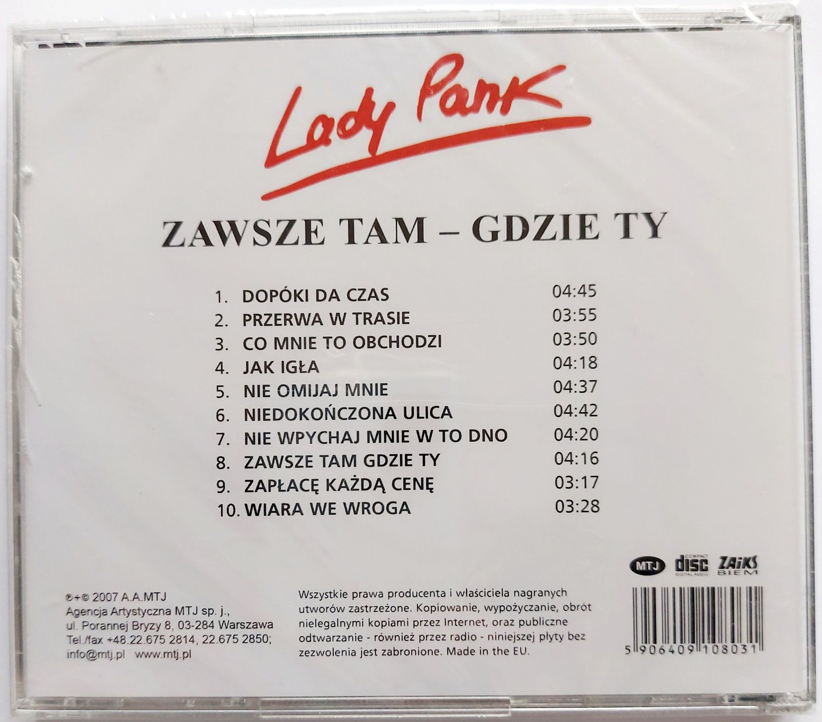 Lady Pank Zawsze Tam Gdzie Ty 2007r (Nowa)