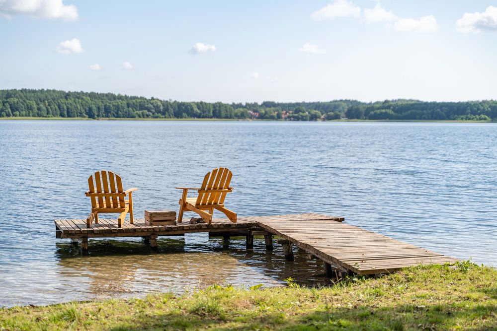 Domek na Mazurach 10os., Domek nad jeziorem, prywatna plaża