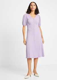 B.P.C liliowa sukienka midi z krepy ^44/46