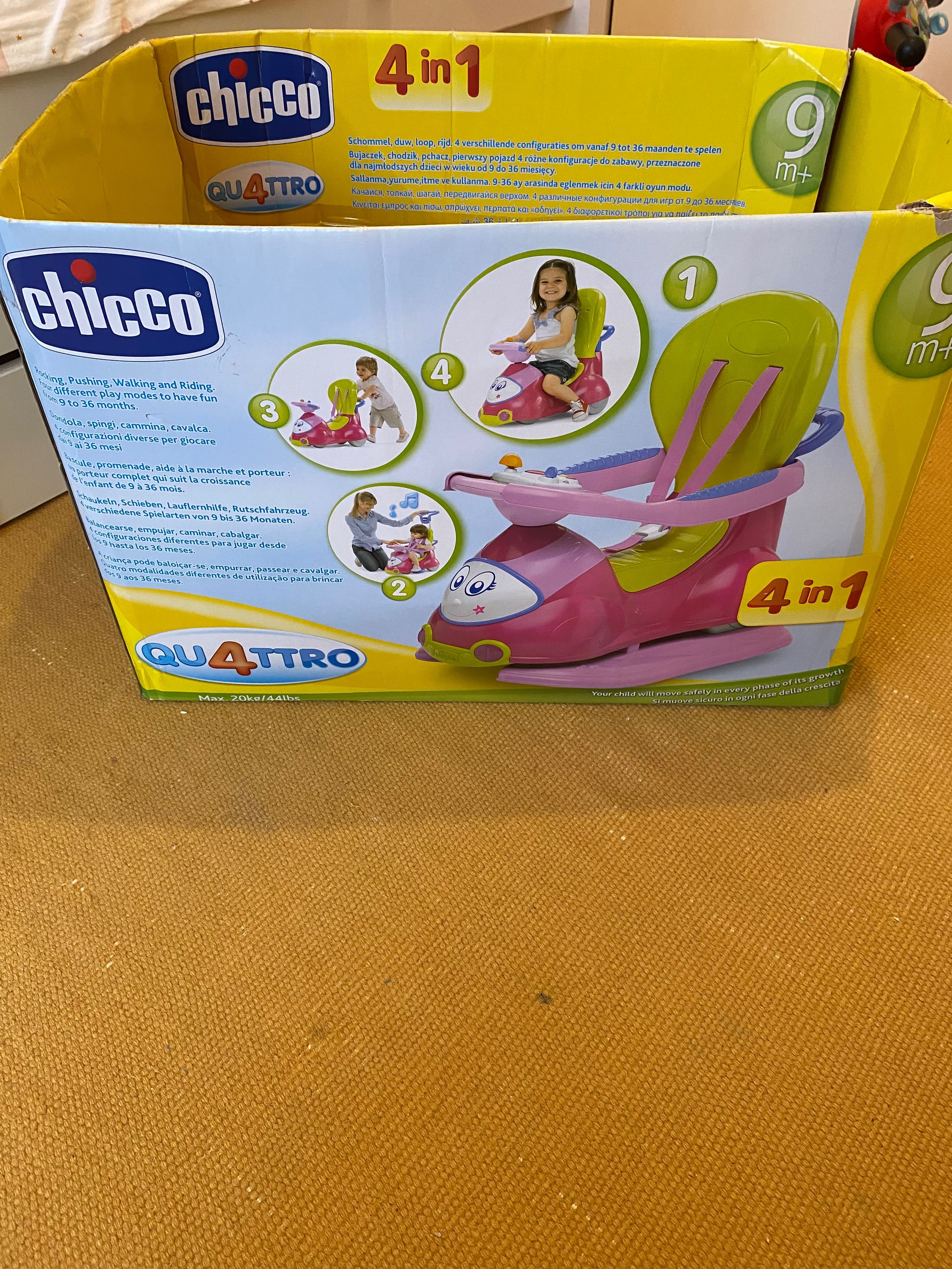 Cavalgável Quattro rosa da Chicco (9+)