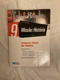 Caderno diário de história + “prepara-te para o teste” 9.º ano