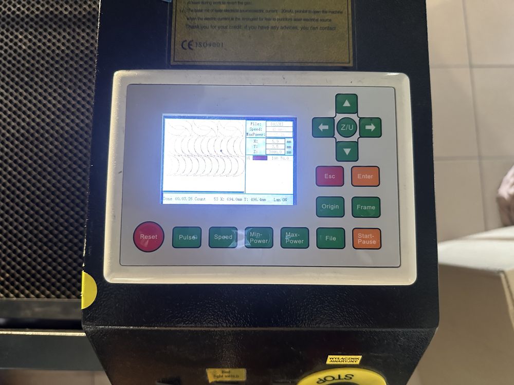 Ploter laserowy laser co2 50x70 , do grawerowania i cięcia