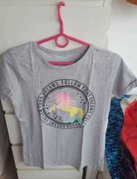 Koszulka szara z kolorowym jednorożcem, dziewczęca 14-15lat Primark