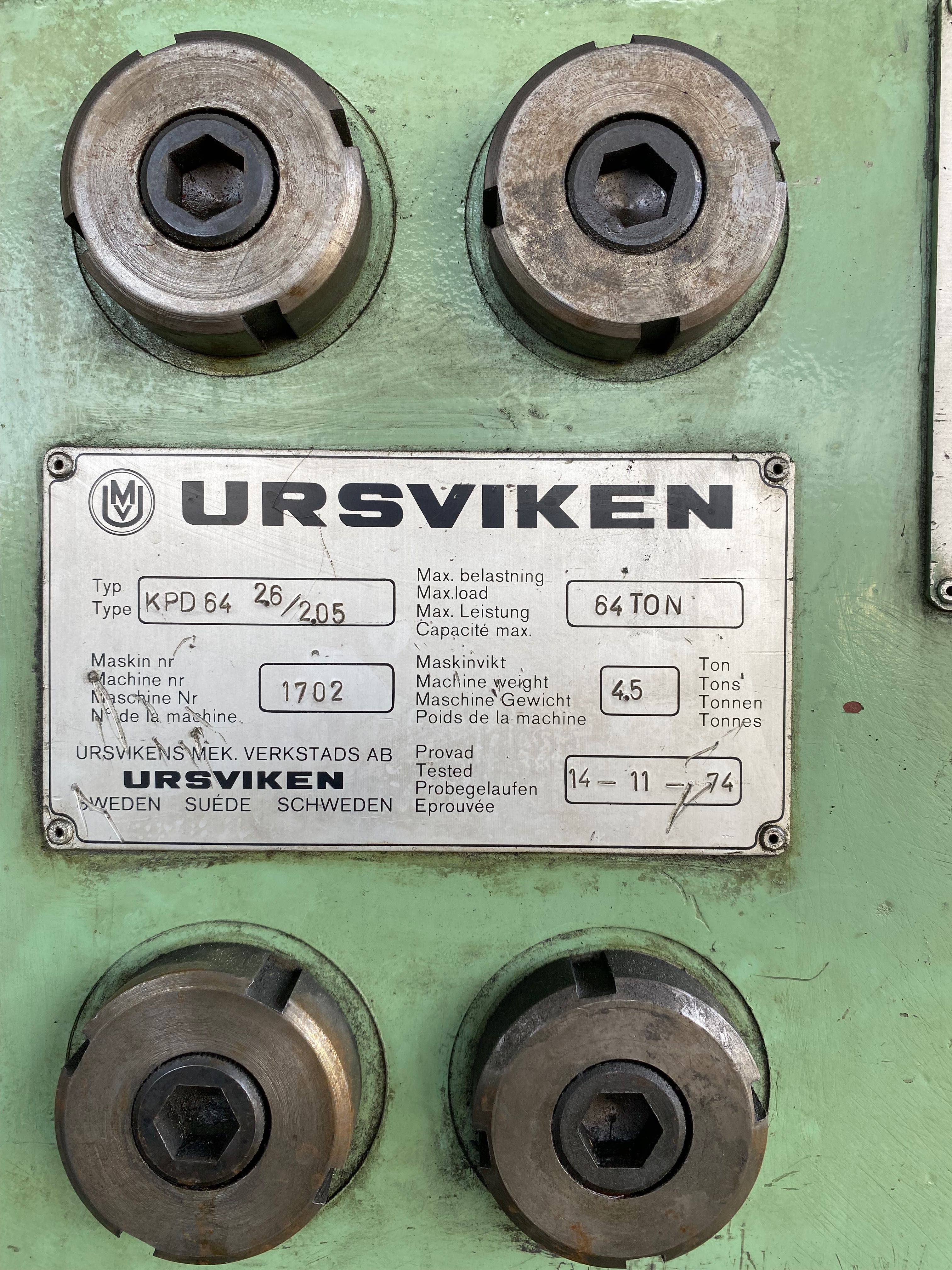 Prasa krawędziowa krawędziarka Ursviken 64 T / 2500  cena 27 800 netto