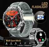 Duży Zegarek smartwatch led latarka 800mAh IPX8 wodoodporny sporty