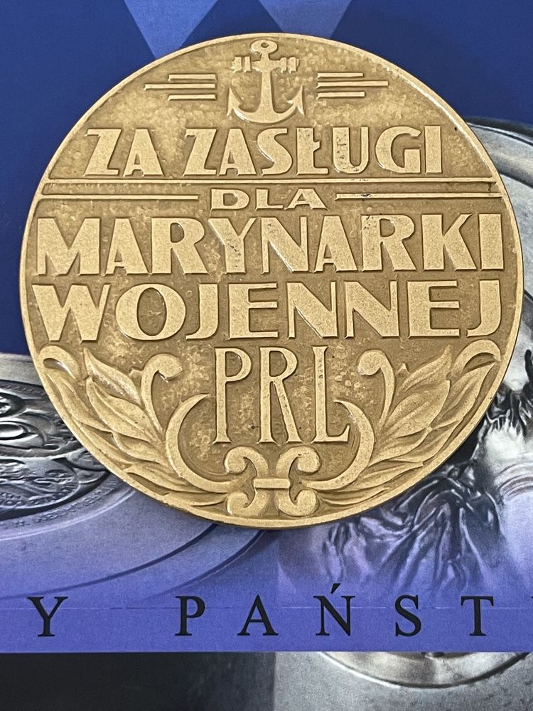 Medal Za Zasługi Dla Marynarki Wojennej PRL 1970. Mennica Państwowa