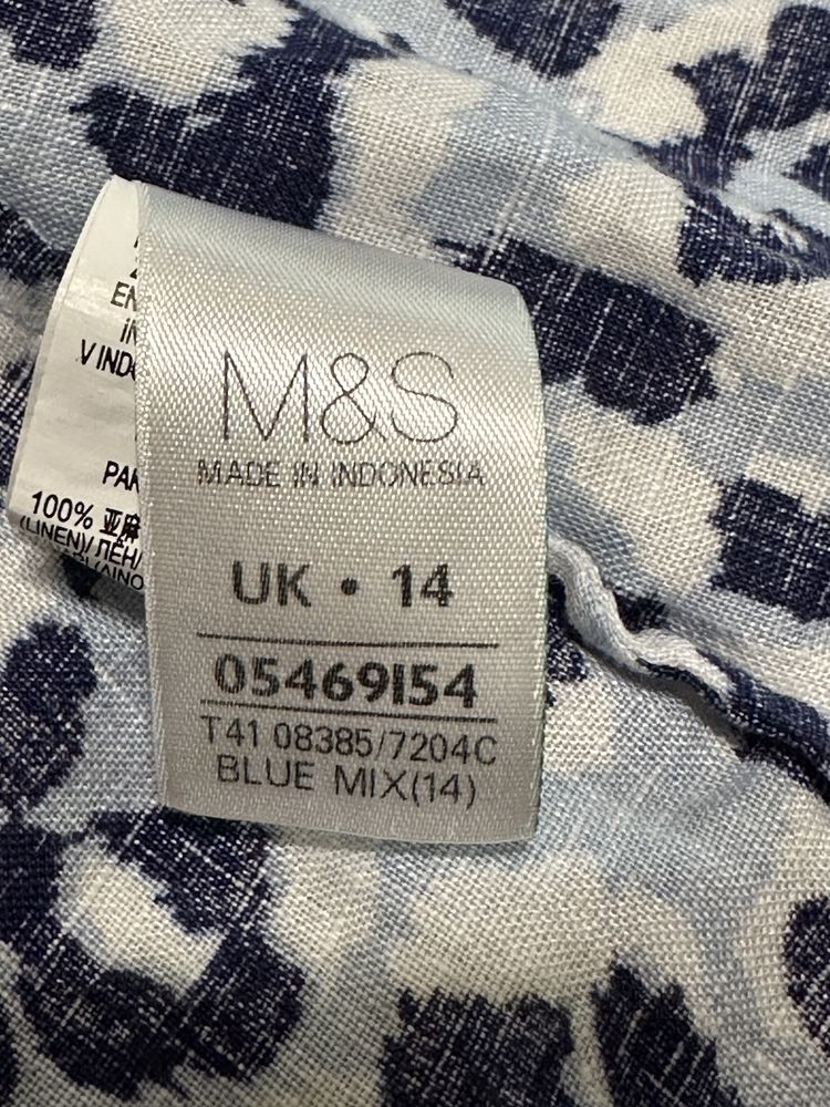 Красивейшая льняная блуза Marks&Spencer 14р