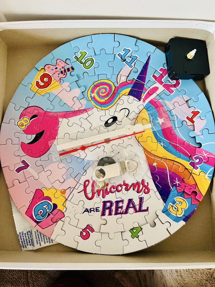 Zegar Ścienny Clock Puzzle Unicorn Jednorożec Nowy Poznań
