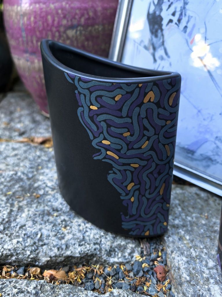 Wazon ceramiczny, Niemcy, abstrakcyjny wzór, Steuler Design UNIKAT