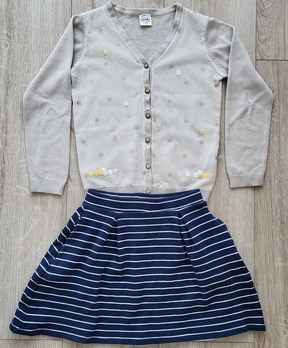 Zestaw 2 x spódniczka i 2 x sweterek Smyk rozmiar 122