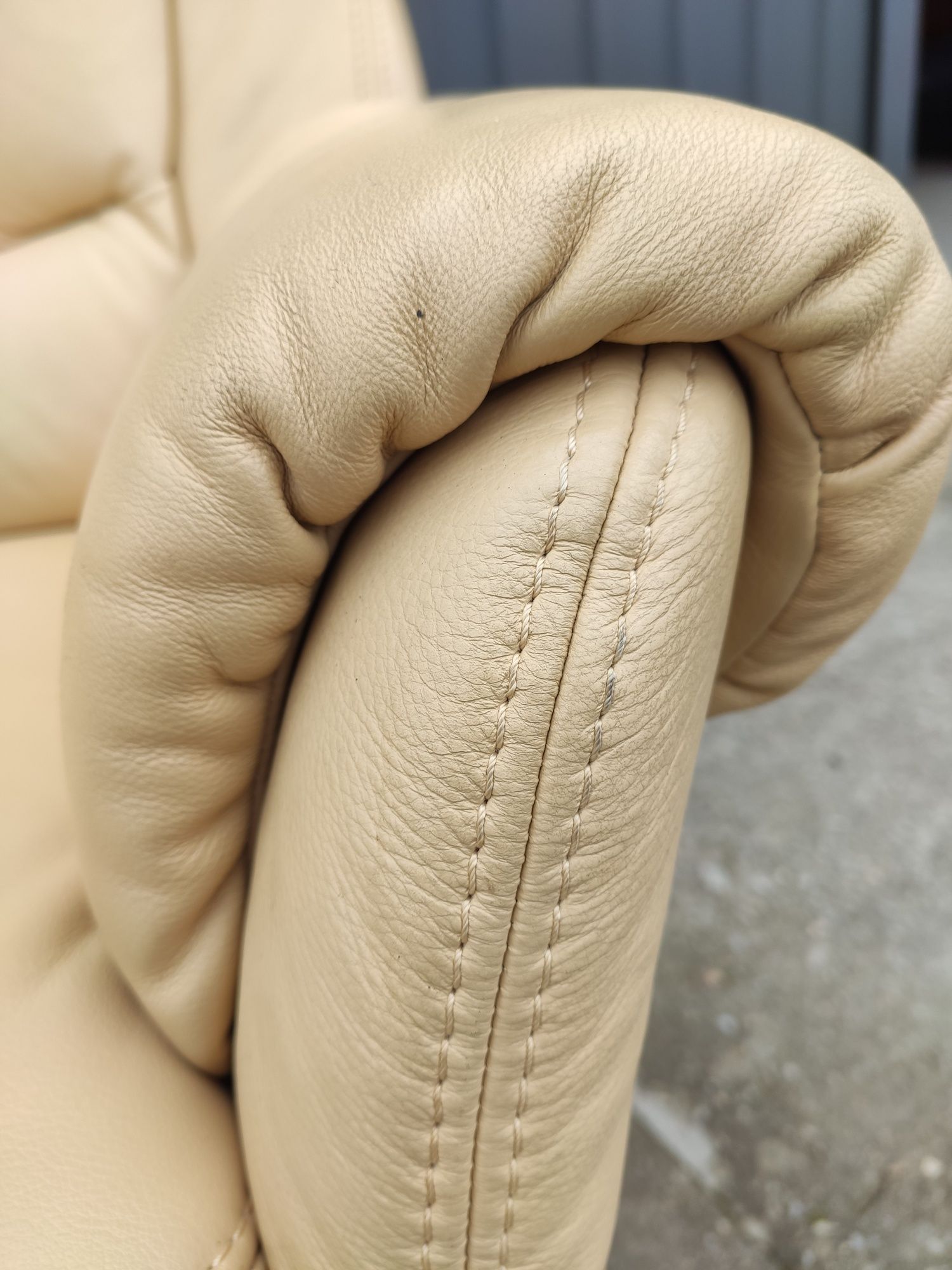 Sofa skórzana 3-osobowa+2-osobowa+fotel-100% skóra naturalna! Okazja