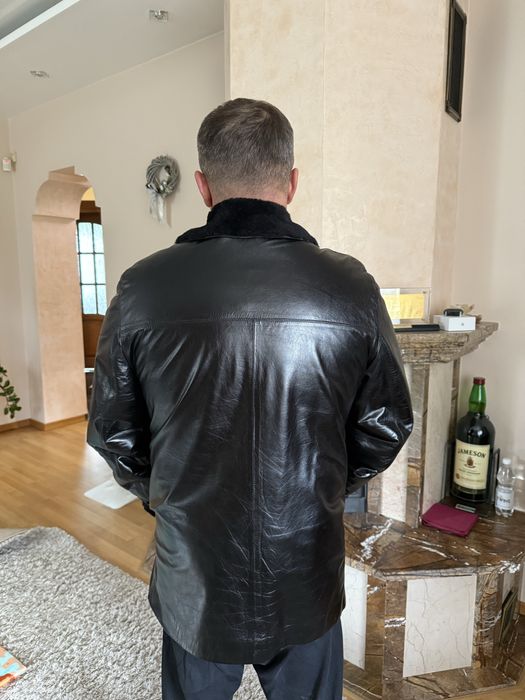 Чоловіча шкіряна дублянка розміру XL зимова/осіння